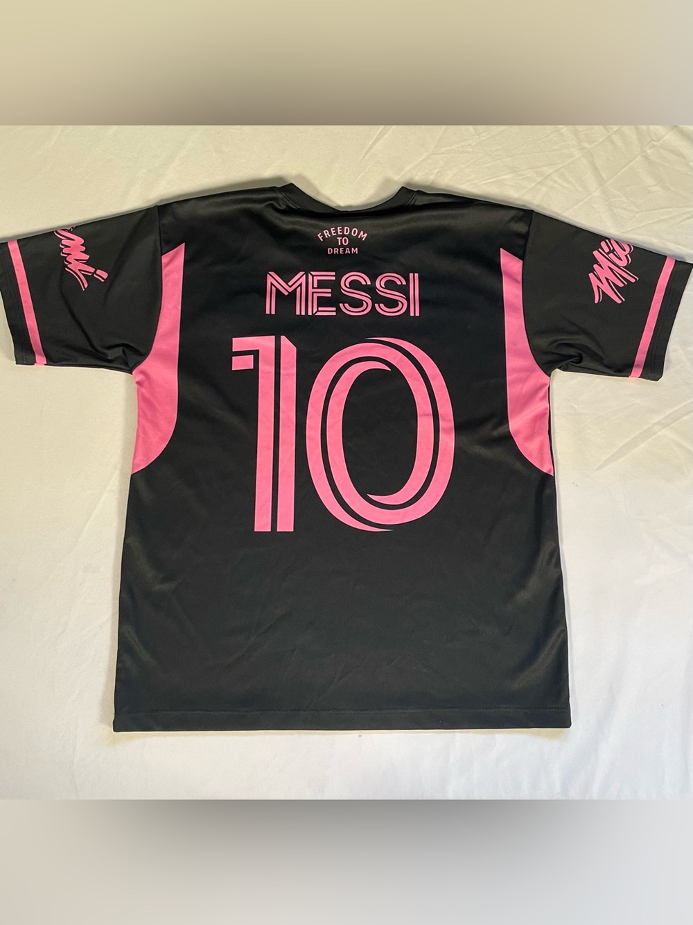 Lionel Messi #10 Inter Miami Jersey  Black Pink "La Noche" Style - Kids Size 12